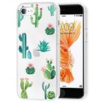 Yodueiv Phone Case for iPhone 6S Plus Case, iPhone 6 Plus 5.5 inch Case for Girls Women, Soft Clear TPU Shockproof Protective Transparent Case Cover for iPhone 6 Plus/ 6S Plus (Cactus)