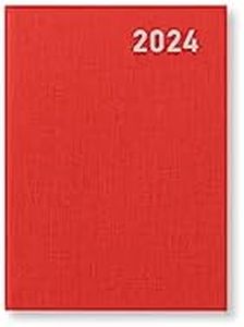 Letts of London Principal Day to View 2024 Mini Pocket, Red