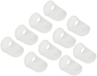 PATIKIL Finger Tips Anti Slip Fingertip Protector, 10 Pack 29mm Silicone Finger Guard for Paper Sorting Sewing Guitar Playing, Transparent L Size