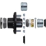 iBroPrat 1 Sets Trailer Hub Kit 5 Bolt 4.5, Trailer Axle Kit for 3500 lb 5 Lug Trailer Hub with Extra Dust Cap and Rubber Plug Fits 1-1/16'' to 1-3/8" Trailer Axles 3500lb #84 Spindle