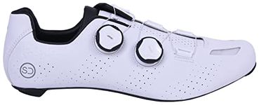 Sundried Pro Road Cycle Shoes Unisex Men's and Women's Bike Shoes for Road Cycling (39, White)