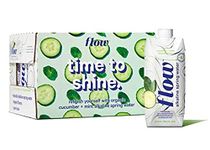 Flow Alkaline Spring Water, Organic Cucumber + Mint, 100% Natural Alkaline Water pH 8.1, Electrolytes + Essential Minerals, Eco-Friendly Pack, 100% Recyclable, BPA-Free, Non-GMO, Pack of 12 x 500ml