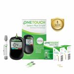 OneTouch Select Plus Simple glucometer machine with 50 Test Strips & 50 additional Ultrasoft 2 Lancets (total 60 lancets) | Simple & accurate testing of Blood sugar level at home | Global Iconic Brand