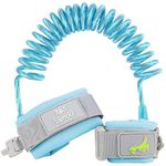 Lehoo Castle Anti Lost Wrist Belt, 2.5M Toddler Reins with Key Lock, Baby Reins Walking Harness, Toddler Harness for Walking (Blue)