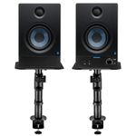 Audio Array 3.5" Studio Monitor Bundle with 50W Powered Speakers & Adjustable Metal Stands|Bluetooth,TRS, AUX, RCA Inputs|5KG Capacity|Height, Tilt & Rotation Adjustable|Smart Cable Management | UB-05