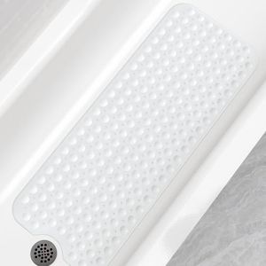 YOLIFE Bath Mat Shower Tub Mat Extra Long Non-slip Environmental TPR Rubber Machine Washable Bathtub Mat with Suction Cup (100CM*40CM)