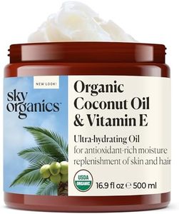 Sky Organics - Organic Coconut Oil & Vitamin E, 16.9 fl oz - Skin & Hair Ultra-Hydrating Oil - Fatty Acids & Antioxidants - Natural, Vegan & Cruelty Free - Skin Care & Hair Care w Ebook