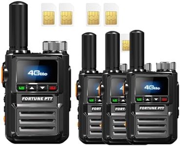 FORTUNE PTT Global Walkie Talkies Unlimited Range 4G PTT Rapid Two Way Radio Nationwide Long Distance Portable for Family & Work Team(with SIM Cards)