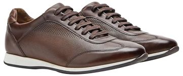 Symbol Premium Men's Smart Casual Dark Brown Leather Sneakers_11 UK (SYP-M-CSH-SNK-01)