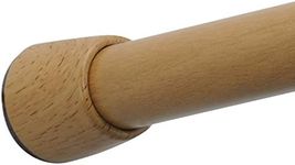 InterDesign Formbu Constant Tension Rod for Shower, Window, Closet, Blackout Curtains - 26-42", Bamboo