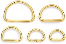 Bright Creations Metal D Ring Set, Multi-Purpose for Sewing, DIY Crafts (Gold, 5 Sizes, 150 Pieces)