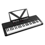 MAX Rhapsody54 54-Key Electronic Music Keyboard – Full-Size Keys, Built-In Speaker, Perfect Electronic Keyboard for Beginner & Learner Musicians, Complete with 6 Months Lessons