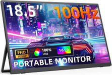 MagicRaven Portable Monitor 18.5 inch 100% sRGB 1080P Portable Laptop Screen, Speakers, Frameless IPS HDR Gaming Monitor USB-C HDMI Travel Monitor