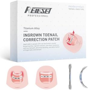 Reieset Titanium Alloy Ingrown Toenail Treatment, NailTools, and Ingrown Toenail Removal Kit SpeciallyDesigned for Curved Nail Repair and Ingrown ToenailCorrector (0.67/0.79in)