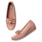 Marc Loire Women's Nude Platform Wedge Ballet Loafer Shoes - Casual And Formal Moccasins Footwear, 7 UK