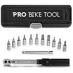 Pro Bike Tool 1/4 Inch Drive Click Torque Wrench Set – 2 to 20 Nm – Bicycle Maintenance Kit for Road & Mountain Bikes, Motorcycle Multitool - Includes Allen & Torx Sockets, Extension Bar & Storage Box