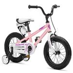 COSTIC Kids Bike for 3-8 Year Old Boys Girls Kid's Bicycle 12 14 16 Inch Toddler Bike with Removable Training Wheels and Water Bottle ,Kickstand for 16 Inch Bikes,Multiple Colors,Blue White Pink
