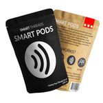 SMART THREADS Smart POD - Wear Your Digital Dot Business Card | Website Link | Google Review Link | TAP N' Share NFC - iPhone & Android (White, 5 Pack)