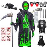 Skirfy Glow in the Dark Costume for Kids age 5-7 Size S,Halloween Costumes Costumes for Boys