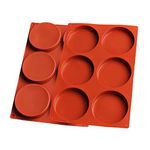 OUKEYI 2 Pack 6-Cavity Large Cake Molds Silicone Round Disc Resin Coaster Mold Non-Stick Baking Molds, Mousse Cake Pan,Chocolate CakePie Custard Tart Muffin Sandwiches Eggs Bakeware