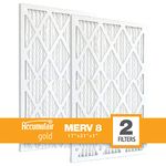 Accumulair Gold 17x21x1 High-Efficiency Pleated Replacement AC/Furnace Air Filter, MERV 8, Pack-2