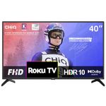 CHiQ ROKU TV L40G5NK, 40 Inch Smart TV, FHD, HDR10, Dolby Audio, Mobile Control, Voice Assistant, BBC, Disney+, 2.4&5G WiFi, USB 2.0, 2023