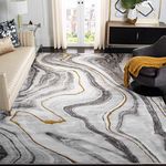 Safavieh Craft Collection CFT819F Area Rug, 8' x 10', Grey/Gold