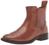 Franco Sarto Womens Linc Chelsea Ankle Bootie, Taupe Light Brown Leather, 8