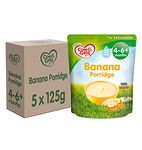 Cow & Gate Banana Porridge Baby Food Cereal, 4-6+ Months, 125g (Pack of 5)