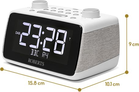 Roberts ORTUS4 Digital Radio – FM/DAB/DAB+, Bluetooth, Alarms, White