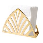 GELASGO Napkin Holders for Tables Gold,Stainless Steel Paper Napkin Holder for Dining, Picnic Table, Kitchen Countertops, Indoor & Outdoor Use