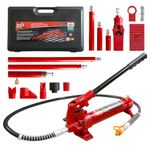 Big RED T70401S Torin Portable Hydraulic Ram: Auto Body Frame Repair Kit with Blow Mold Carrying Storage Case, 4 Ton (8,000 lb) Capacity