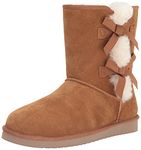 Koolaburra by UGG Women's Victoria Short Fashion Boot, Chestnut, 12 M US