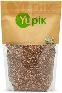 Yupik Organic Super 6 Seeds Mix, 2.2 lb, GMO-Free, Kosher, Vegan, Rich in Fiber, Nutritious Raw Snack & Topping, With Brown & Golden Flax Seeds, Sunflower, Sesame, Chia & Pumpkin Seeds