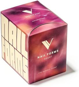 V Beauty Pure Nail Forms for Builder Gel (Short) - Easy Tearing Self-Adhesive Perforated Paper Poly Gel Nail Extension Forms - Nail Molds Shaper Guide for Professional Nail Art & Home DIY, 500 pcs