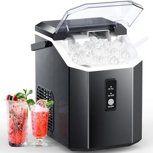 COWSAR Nugget Ice Maker Countertop, Portable Ice Maker Machine with Self-Cleaning Function, 33lbs in 24Hrs, Pebble ice Maker with 24H Timer, for Kitchen/Home/Office/Party