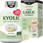 Maxi Health Kyolic Organic Garlic Supplement - Kosher Garlic Tablets with Kyolic Aged Garlic Extract for Immune Support - Vegetarian Garlic Pills (360 Count)