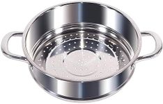 DERUI CREATION 24cm Food-Grade 304 Stainless Steel Steamer with Handle - Universal Fit for 24cm Pots, Ideal for Steaming Nutritious Vegetables and More