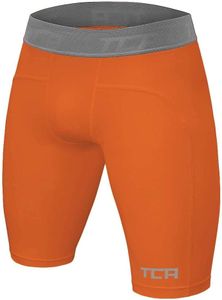 TCA PRO Performance Compression Pantaloncini da Uomo Base Layer Termico - Arancia, XL