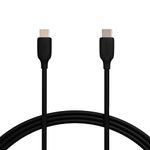 Amazon Basics USB-C to USB-C 2.0 Fast Charger Cable, 480Mbps Speed, 60W, USB-IF Certified, for Apple iPhone 15, iPad, Samsung Galaxy, Tablets, Laptops, 1.83 m, Black