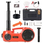 ROGTZ Upgraded Car Hydraulic Jack 5 Ton Electric Car Jack Stand with Integrated Tire Pump Car Lift Floor Jack Kit for Sedans SUV Tire Change and Road Emergencies