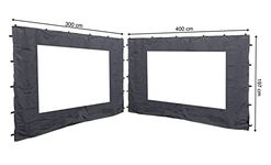 Quick-Star 2 Side Panels with PE translucent Window for Rank Gazebo 3x4m Side Panel Anthracite