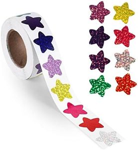 500Pcs Small Star Stickers, 1 inch/2.54cm Self Adhesive Star Stickers for Reward Charts, Foil Star Stickers Incentive Stickers Sparkly Star Stickers for Kids Teachers School Office (8 Colors)