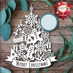 Cutting Dies for Card Making，Cutting Dies Cut Stencils for DIY Scrapbooking Photo Album Decorative Embossing Paper Dies for Card Making Templated+Cute Brooch Pin (Merry Christmas)