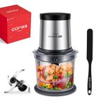 Cüraa by YFL home ChopLab Pro Electric Vegetable Chopper for Kitchen with 2 Speed Modes, 300 Watts Copper Motor, 900 ml | 4 Stainless Steel Blades to Chop Vegetables, Nuts | 2 Year Warranty (Black)