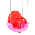 Baybee Baby Swing Chair for Kids, Adjustable Baby Swing Toy with Backrest & Rope | Jhula for Kids | Baby Hanging Jhula Swing Chair for Kids Indoor Outdoor 1 to 3 Years Boy Girl (Adjustable Pink)