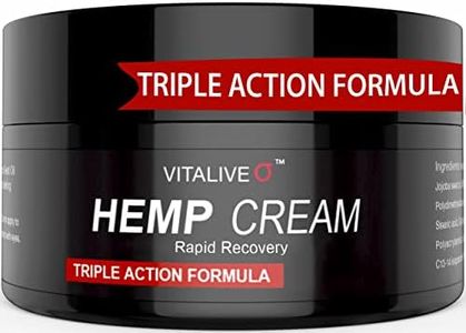 Hemp Cream Fast & Effective Extra Strong for Muscle & Joint - Natural Hemp Oil, Arnica, Turmeric - Cruelty Free - Premium Grade Formula - VITALIVE 60g