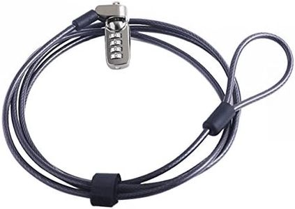 CaLeQi Computer Lock 4 Chiffres Mot de Passe de sécurité pour Ordinateur Portable PC 2 m Noir (1pcs) (Computerized Lock x1)
