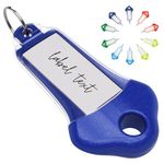 QUERGO 10-Pack Heavy Duty Key Tags with Labels & Split Rings for Keys, Key Rings with Tags, Key Fobs with Labels - Assorted Colour Keyring, Key Holder Set for Luggage, Pets, Office