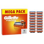 Gillette Fusion5 Razor Blades Men, Pack of 16 Razor Blade Refills with Precision Trimmer, 5 Anti-Friction Blades